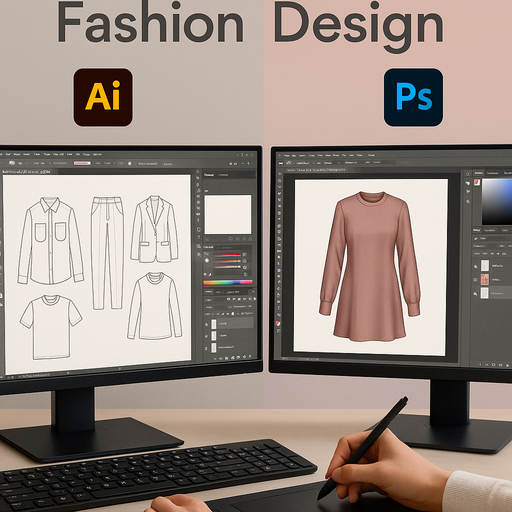 طراحی لباس دیجیتال با Adobe Illustrator و Photoshop